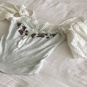 New Romantics Free People Off-Shoulder Top